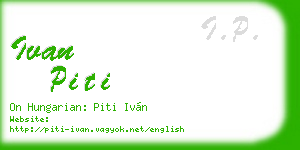 ivan piti business card